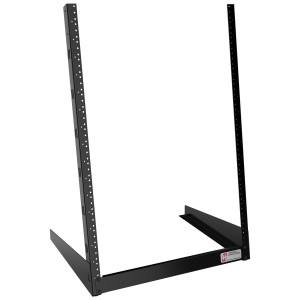 Hammond Manufacturing HDR16UBK 16U 2-Post Open Frame Desktop Rack