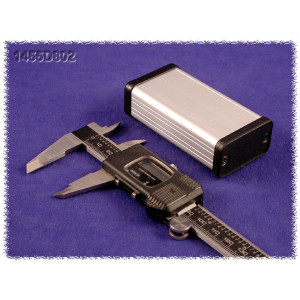 Hammond Manufacturing 1455D802 extruded aluminum enclosure w/ plastic end panels