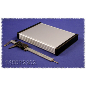 Hammond Manufacturing 1455R2202 extruded aluminum enclosure w/ plastic end panels