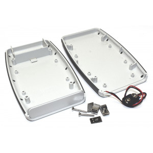 Hammond Manufacturing 1553DGYBAT grey ABS w/ grey soft side hand held enclosure & battery door 5.80x3.50x0.98