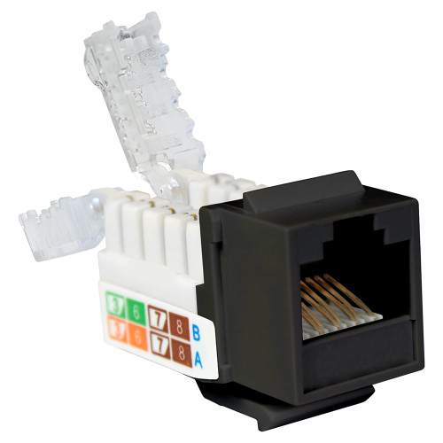 Quest NKJ-5401 Cat5E Black 8P8C Tooless Keystone Jack