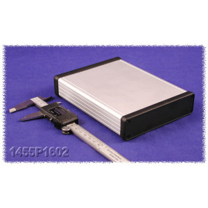 Hammond Manufacturing 1455P1602 extruded aluminum enclosure w/ plastic end panels