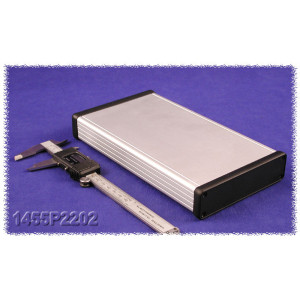 Hammond Manufacturing 1455P2202 extruded aluminum enclosure w/ plastic end panels