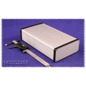 Hammond Manufacturing 1455Q2201 extruded aluminum enclosure w/ metal end panels