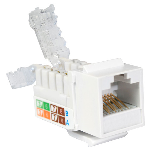 Quest NKJ-5408 Cat5E White 8P8C Tooless Keystone Jack