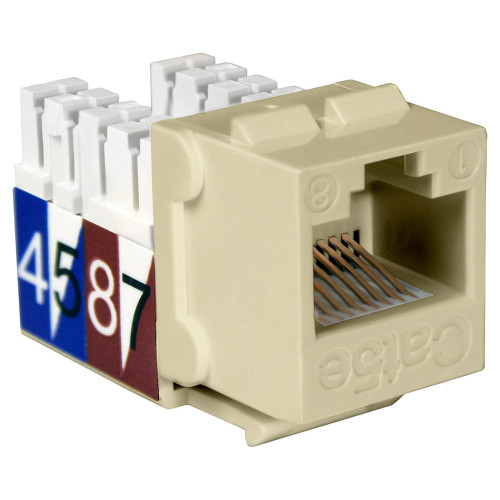 Quest NKJ-5507 Cat5E Ivory 8P8C Slim-Style 90 Degree Keystone Jack