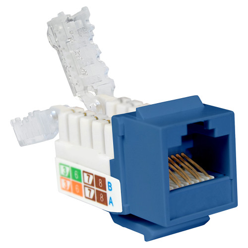 Quest NKJ-6402 Cat6 Blue 8P8C Tooless Keystone Jack