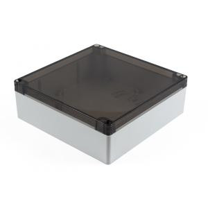 Hammond Manufacturing 1554W2GYSL RAL7035 grey polycarb plastic watertight enclosure, smoked lid