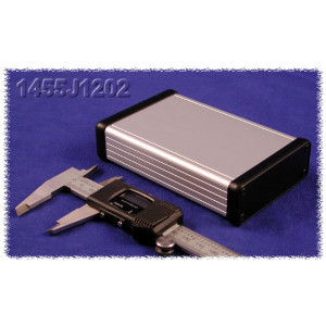 Hammond Manufacturing 1455J1202 extruded aluminum enclosure w/ plastic end panels