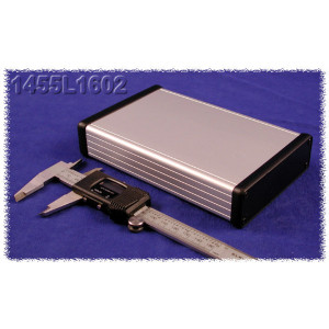 Hammond Manufacturing 1455L1602 extruded aluminum enclosure w/ plastic end panels