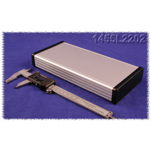 Hammond Manufacturing 1455L2202 extruded aluminum enclosure w/ plastic end panels