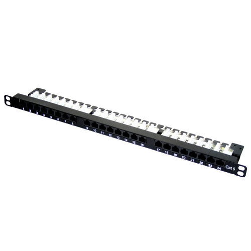 Quest NPP-6124 24-Port 1/2U Cat6 UTP Patch Panel