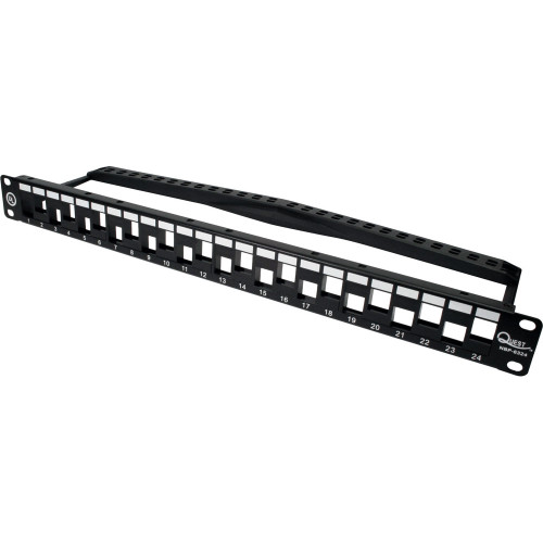 Quest NBP-6324 24-Port 1U Unloaded Staggered Standard Patch Panel