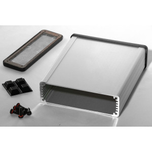 Hammond Manufacturing 1457L1201E EMI/RFI shielded extruded aluminum enclosure 4.73x4.09x1.26