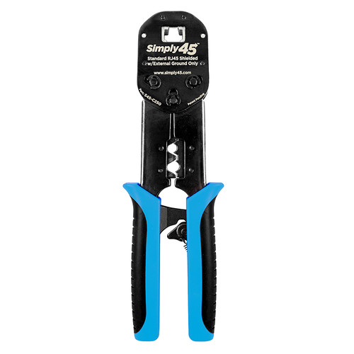 Simply45 S45-C250 Standard WE/SS 8P8C Shielded w/External Ground Only Universal RJ45 Crimp Tool