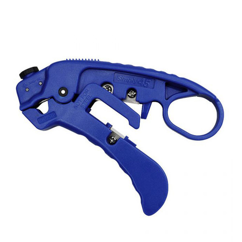Simply45 S45-S01BL Shielded & Unshielded Cat7A/6A/6/5E Blue Adjustable LAN Cable Stripper