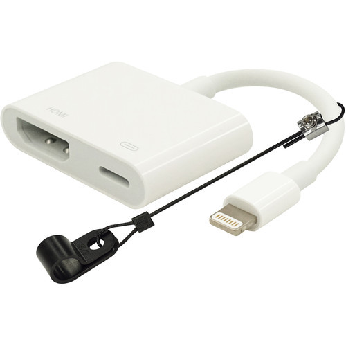 Simply45 DO-D005 Lightning Male to HDMI & Lightning Female Pigtail Dongle Adapter