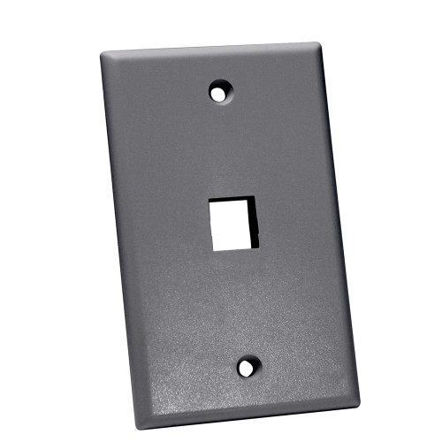 Quest NFP-1010 Single Gang Gray 1-Port Keystone Wall Plate