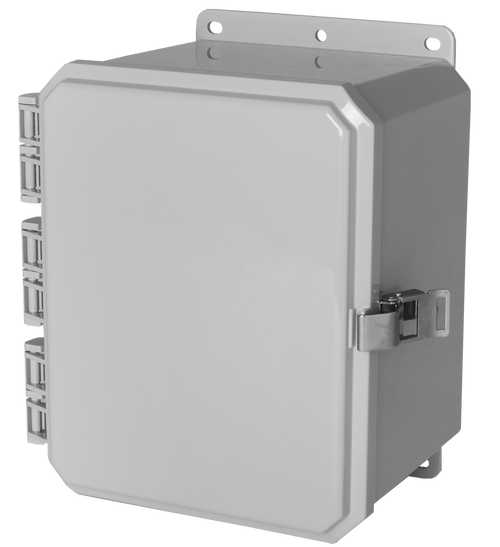 Integra P10086LL 10" x 8" x 6" High Impact Polycarbonate Hinged Enclosure