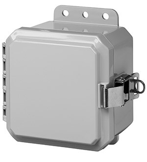Integra P4043LPLL 4" x 4" x 3" High Impact Polycarbonate Hinged Enclosure