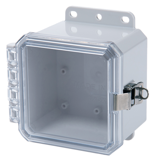 Integra P5053CLL 5" x 5" x 3" High Impact Polycarbonate Hinged Enclosure