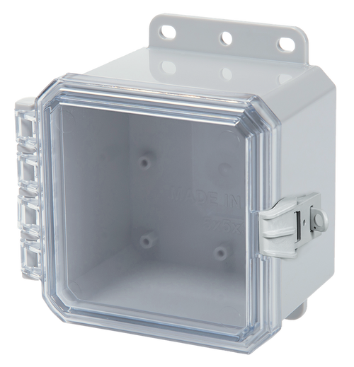 Integra P5053CNL 5" x 5" x 3" High Impact Polycarbonate Hinged Enclosure