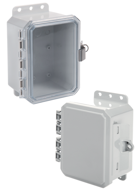 Integra P6044NL 6" x 4" x 4" High Impact Polycarbonate Hinged Enclosure