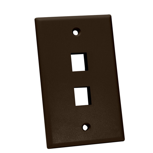Quest NFP-1023 Single Gang Gray 2-Port Keystone Wall Plate