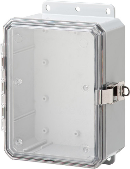 Integra P8063LPCLL 8" x 6" x 3" High Impact Polycarbonate Hinged Enclosure
