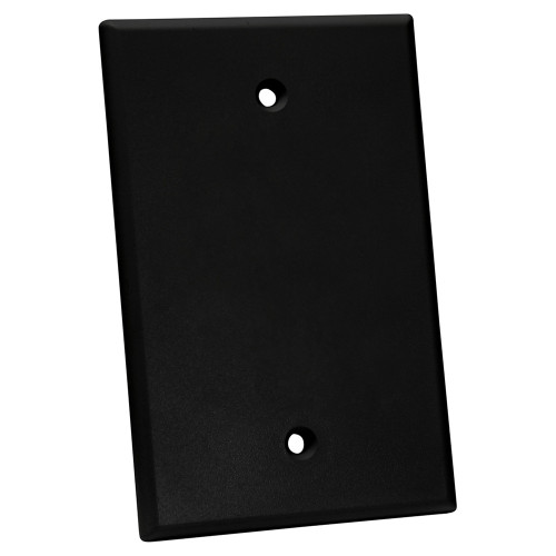 Quest NFP-5001 Single Gang Black Blank Oversized Keystone Wall Plate