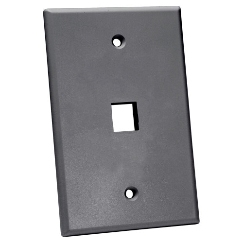 Quest NFP-5010 Single Gang Gray 1-Port Oversized Keystone Wall Plate