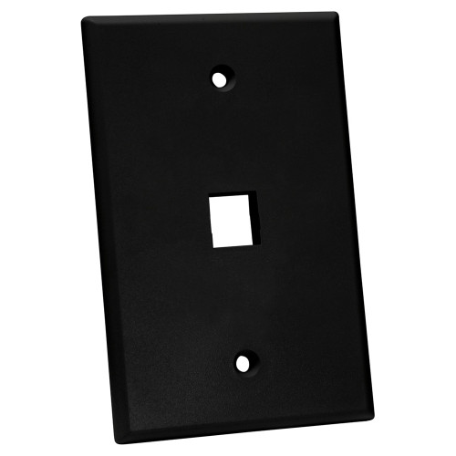 Quest NFP-5011 Single Gang Black 1-Port Oversized Keystone Wall Plate