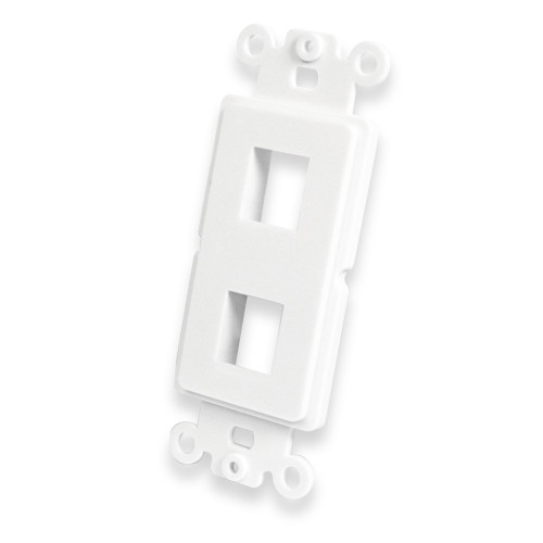 Quest NFP-4208 2-Port Decor White Keystone Insert
