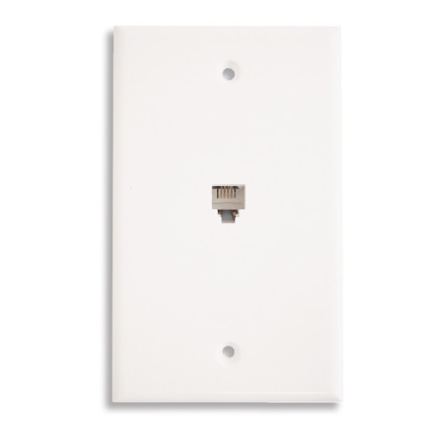 Quest NTP-2402 White Single RJ11 Wall Plate