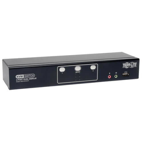 Tripp-Lite B004-2DUA2-K 2-Port Dual Monitor DVI KVM Switch