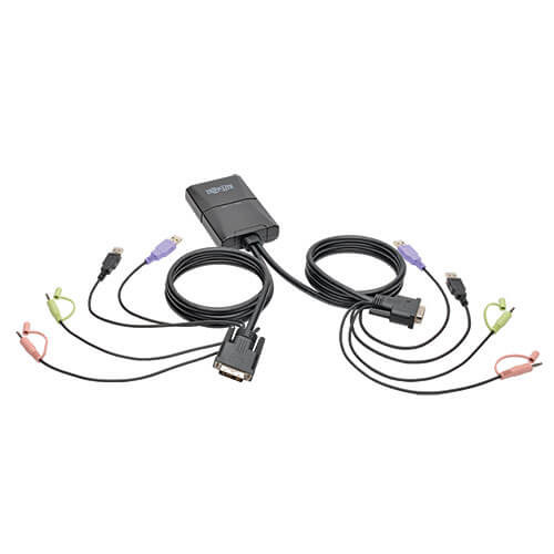 Tripp-Lite B032-DUA2 2-Port USB/DVI Cable KVM Switch