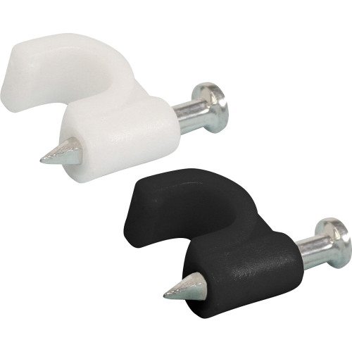 Quest VCC-2101 White RG-6 Cable Clips, 100 Pack