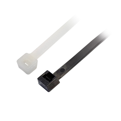 Quest NWT-4111 11" Black 50 Pound Nylon Plenum Cable Ties, 100 Pack