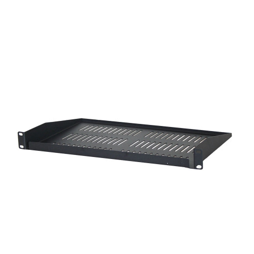 Quest ES0219-0107 19" Single-Sided Vented Shelf, 1U, 7"D, Black