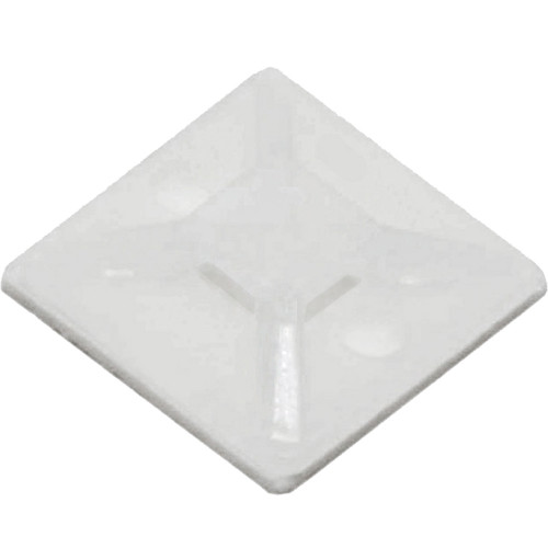Quest NWT-9102 1" Natural Saddle Type Nylon Cable Tie Mounts, 100 Pack