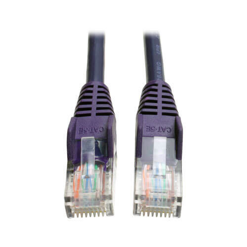 Tripp-Lite N001-005-PU 5Ft Purple Cat5E 350MHz Snagless Patch Cable