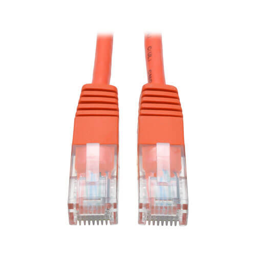 Tripp-Lite N002-014-OR 14Ft Orange Cat5E 350MHz Molded Patch Cable