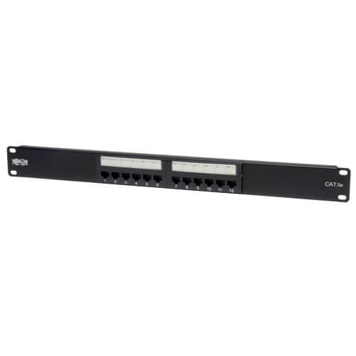 Tripp-Lite N052-012 12-Port Cat5e Cat5 Rackmount Patch Panel