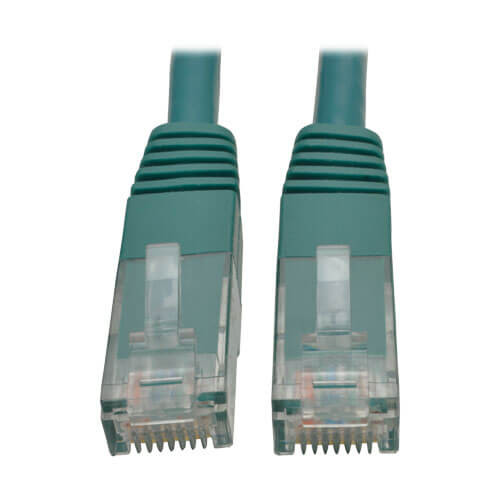 Tripp-Lite N200-020-GN Cat6 Gigabit Molded Patch Cable RJ45 M/M 550MHz Green 20Ft