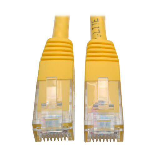 Tripp-Lite N200-020-YW Cat6 Gigabit Molded Patch Cable RJ45 MM 550MHz Yellow 20Ft