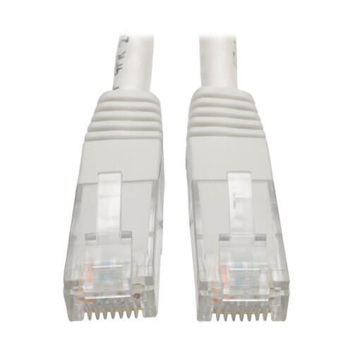 Tripp-Lite N200-025-WH 25Ft Cat6 Gigabit Molded Patch Cable RJ45 M/M 550MHz 24AWG White