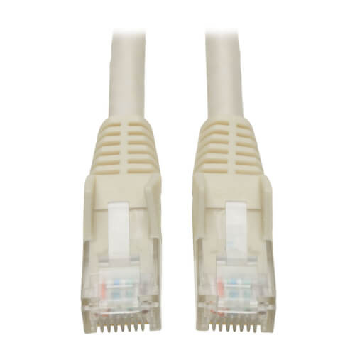 Tripp-Lite N201-004-WH Cat6 GbE Snagless Molded Patch Cable UTP White RJ45 M/M 4Ft 4'