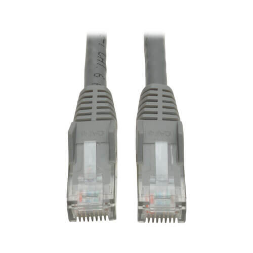 Tripp-Lite N201-005-GY Tripp Lite 5Ft Cat6 Gigabit Snagless Molded Patch Cable RJ45 M/M Gray 5'