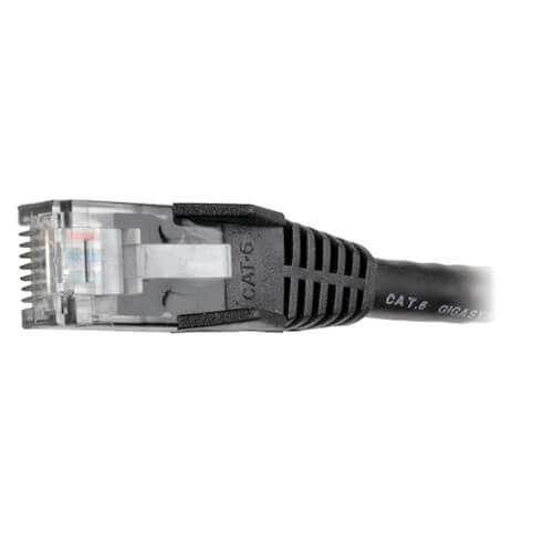 Tripp-Lite N201-007-BK Tripp Lite 7Ft Cat6 Gigabit Snagless Molded Patch Cable RJ45 M/M Black 7'