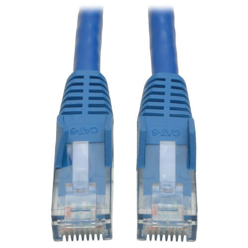 Tripp-Lite N201-007-BL Tripp Lite 7Ft Cat6 Gigabit Snagless Molded Patch Cable RJ45 M/M Blue 7'